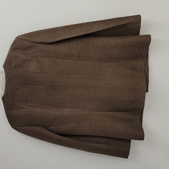 db LIFE Chocolate Brown 100% Silk Blazer/Jacket Women's Size M - Picture 4 of 9